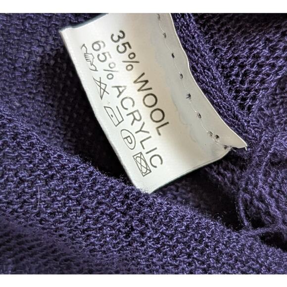 Wool Blend Cutout Color Block Deconstructed Sweater Blue and Yellow Small - Picture 9 of 14